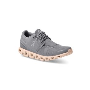 tenis-on-running-cloud-5-feminino-cinza-rosa-para-corrida-academia-pe-na-trilha-1