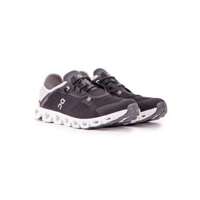 tenis-on-running-cloud-5-coast-feminino-preto-cinza-para-caminhada-academia-pe-na-trilha-1